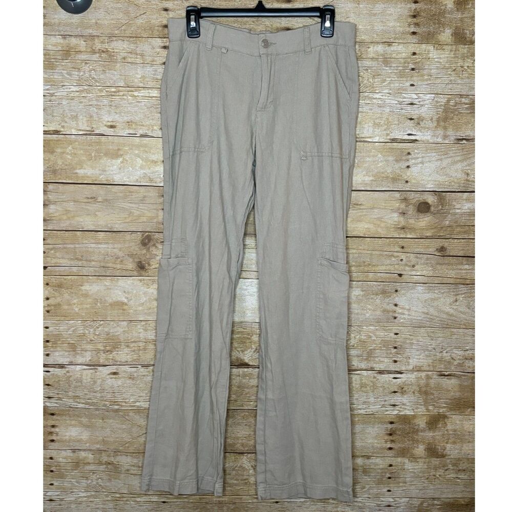SINCERELY JULES CASUAL EVERYDAY LINEN BLEND CARGO STYLE PANTS SIZE 2/27